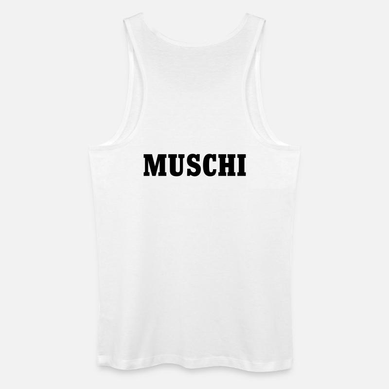 Muschi Pussie - Männer Bio Tank Top - Weiß