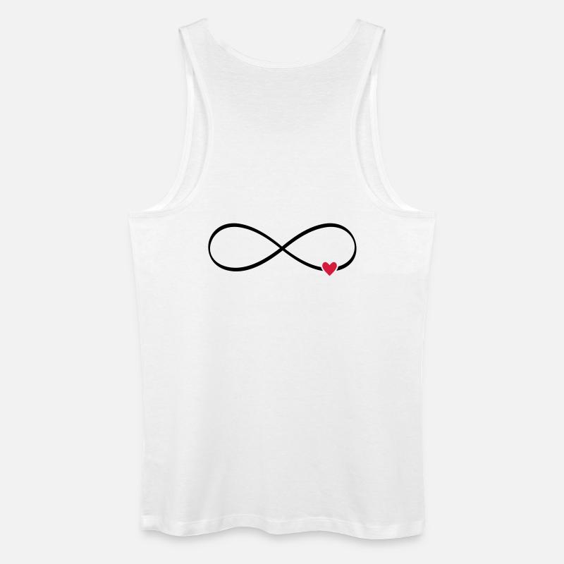 Herz unendlichkeit Zeichen Symbol Geschenk - Männer Bio Tank Top - Weiß
