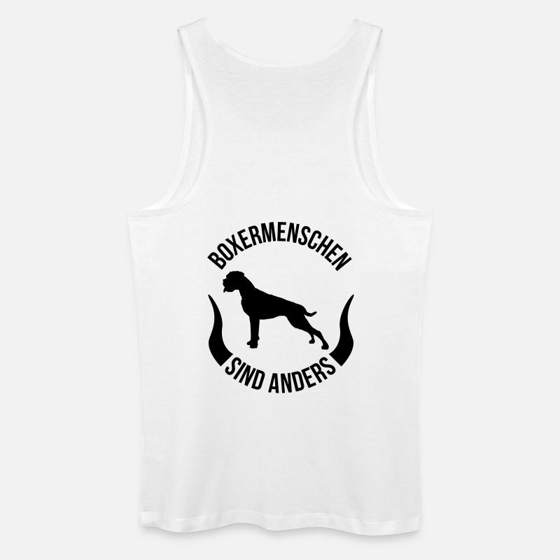 Boxermenschen sind anders - Männer Bio Tank Top - Weiß