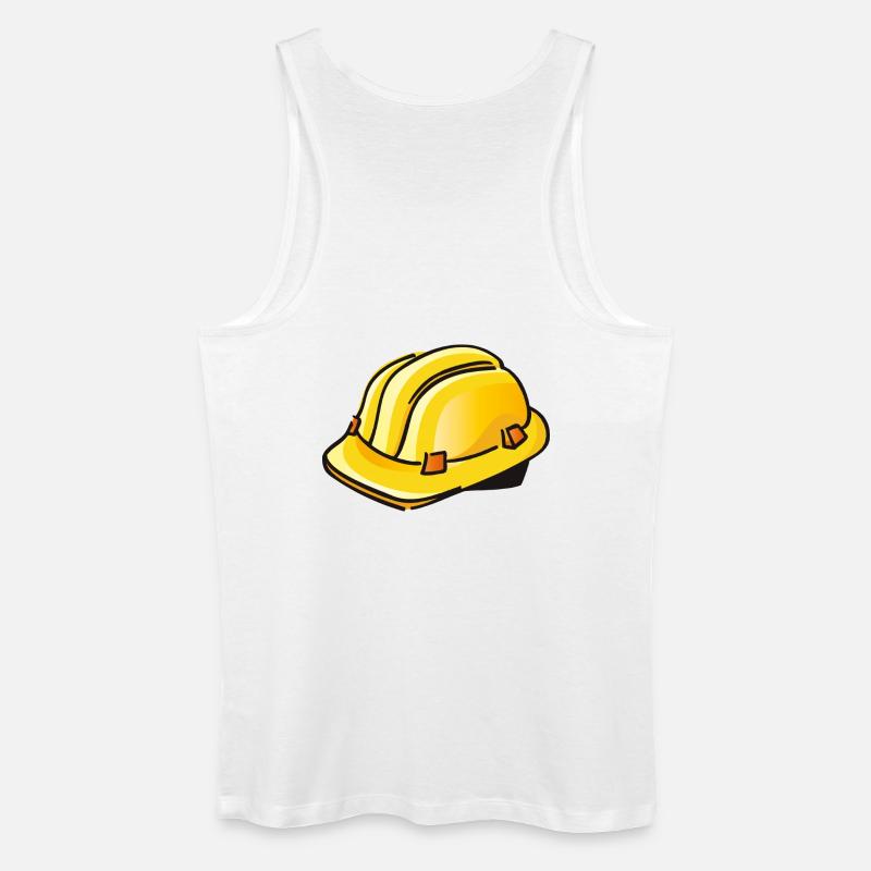 gelber Bauhelm | hard hat - Männer Bio Tank Top - Weiß