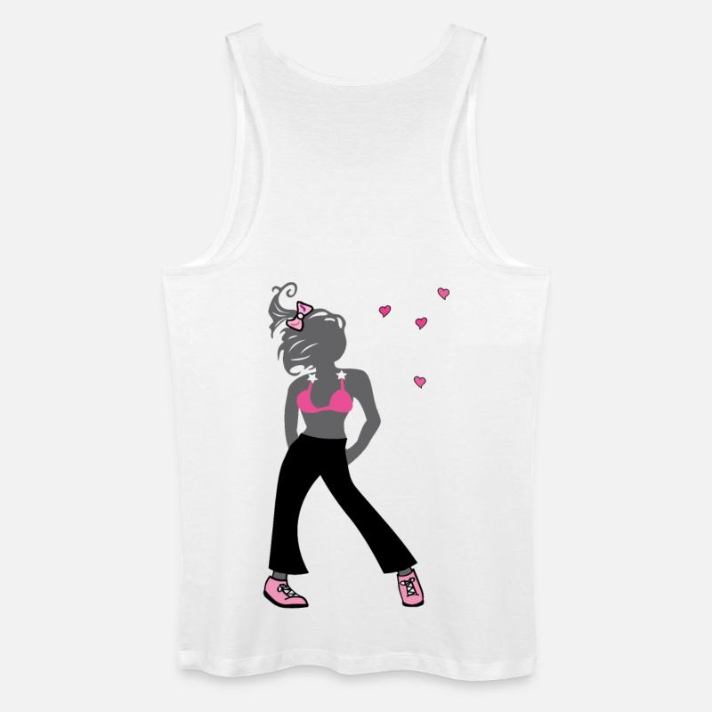 Junges Mädchen - Männer Bio Tank Top - Weiß