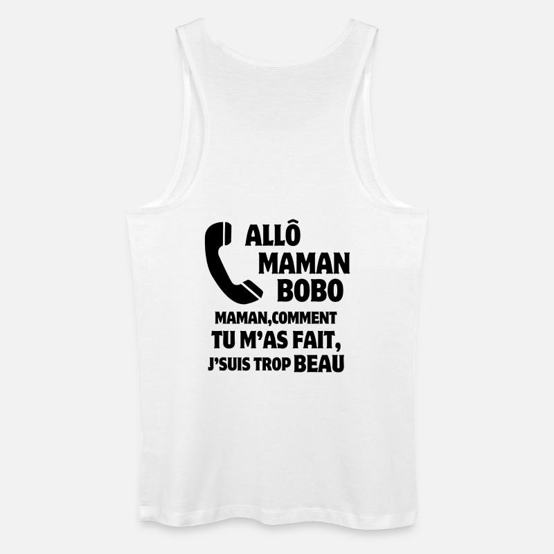 Mama, Super-Mama, Mutter und Sohn - Männer Bio Tank Top - Weiß