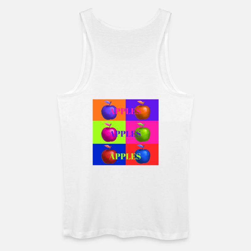 Pop Art Apfel Collage Design - Männer Bio Tank Top - Weiß
