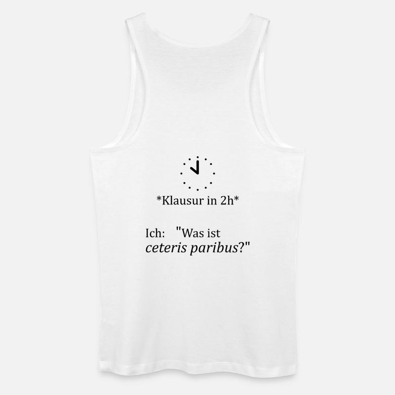 Unispruch "ceteris paribus" Geschenk, Studenten - Männer Bio Tank Top - Weiß