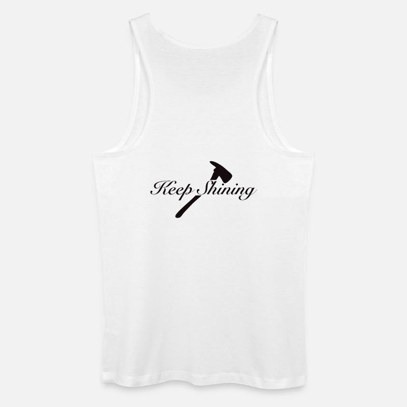 Keep Shining  - Männer Bio Tank Top - Weiß