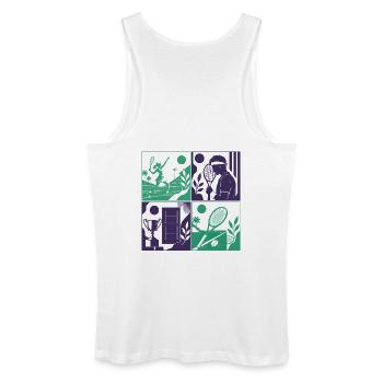 TENNIS WORLD - wb AI Generated - Men’s Organic Tank Top - white - Back
