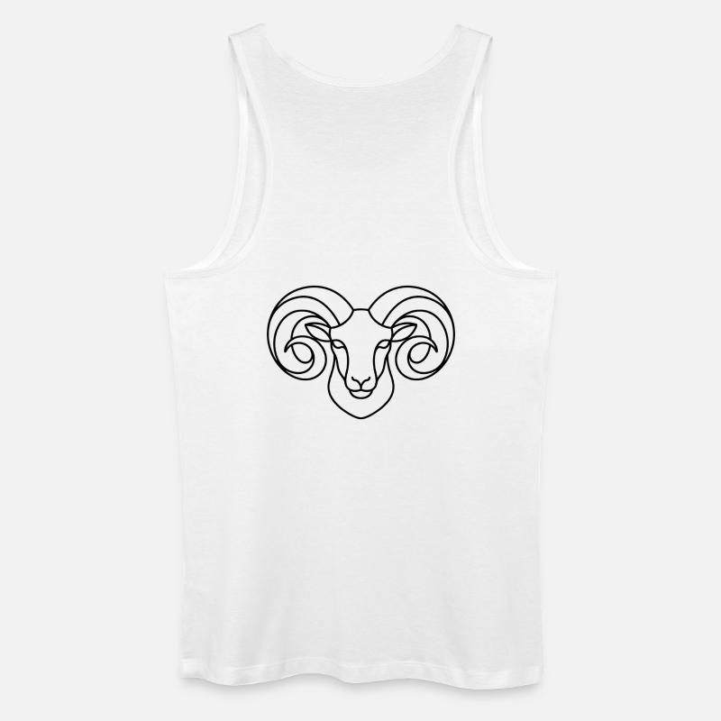 Strong ram's head - Men’s Organic Tank Top - white