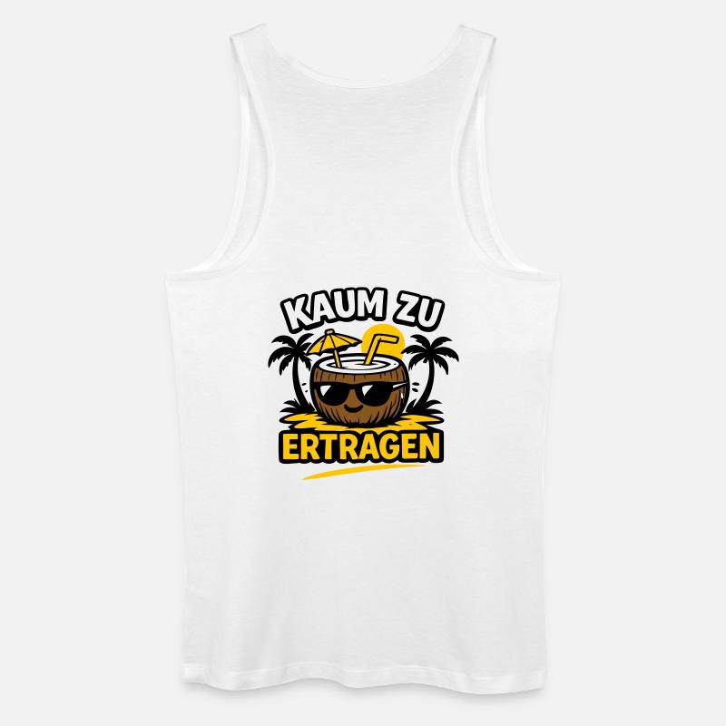 Kokosnuss Strandheld  - Männer Bio Tank Top - Weiß