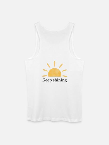 Keep Shining – Sun – Minimalist - Men’s Organic Tank Top - white