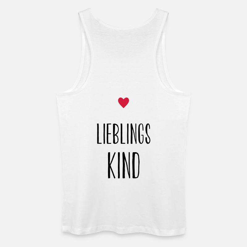 Kind Lieblingskind Herz Geschenk Geschenkidee - Männer Bio Tank Top - Weiß
