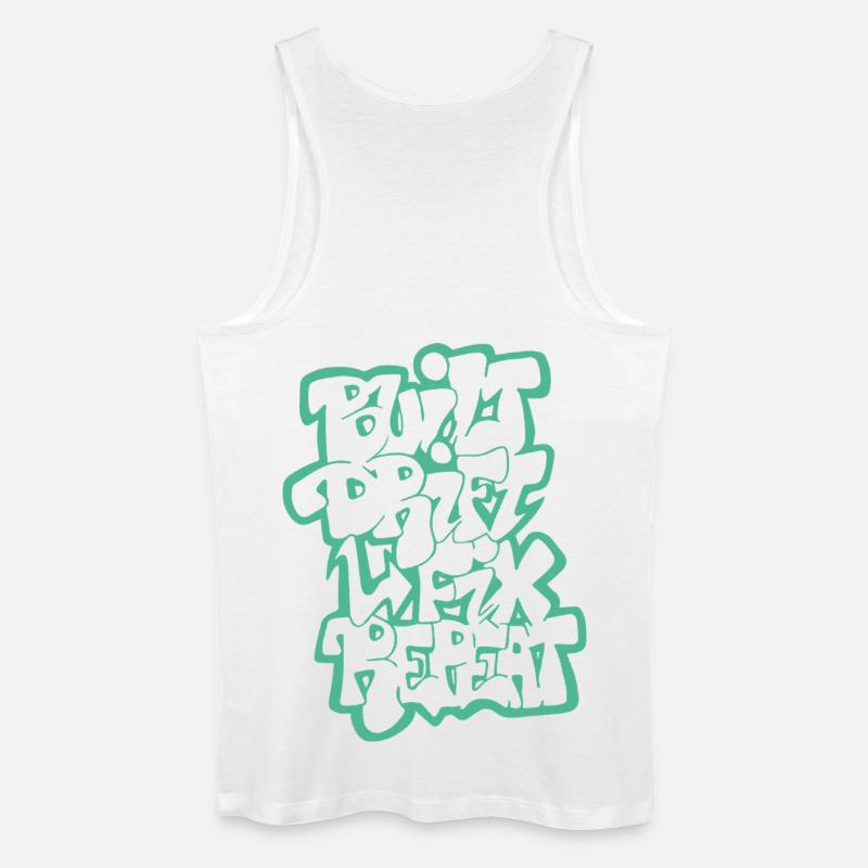 Built Drift Fix Repeat 04 - Männer Bio Tank Top - Weiß