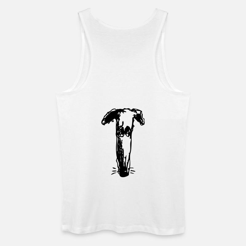 Windhund Kopf - Männer Bio Tank Top - Weiß
