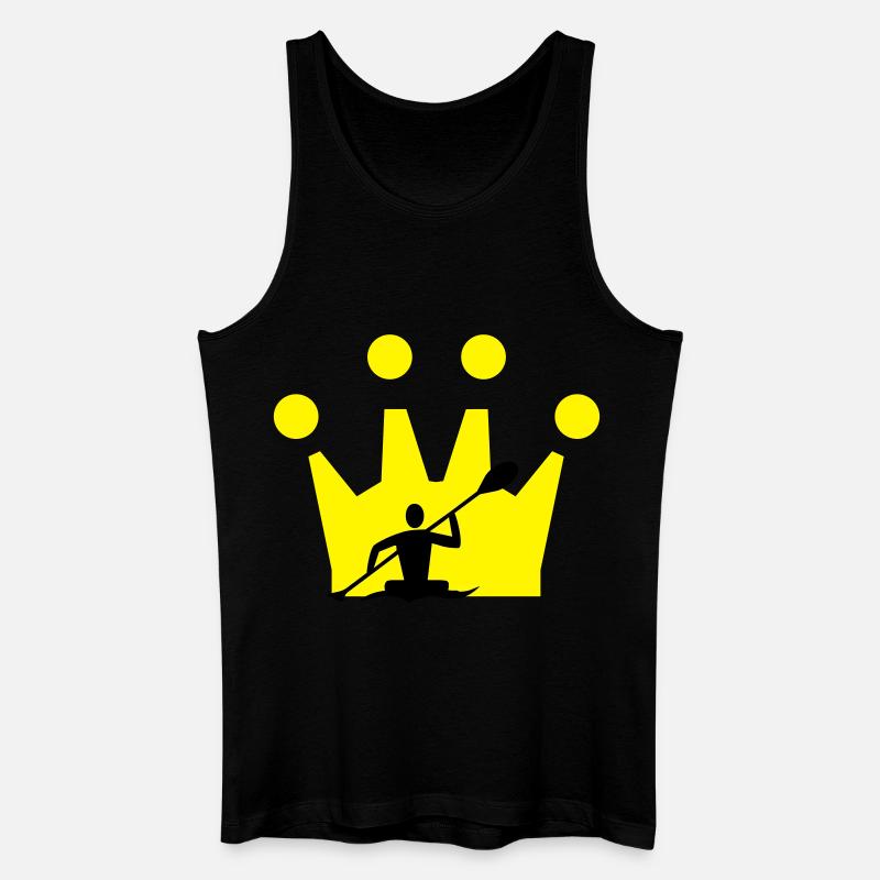 Kanu Krone - Männer Bio Tank Top - Schwarz