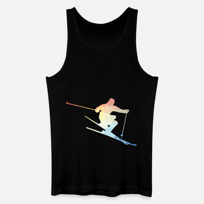 Skifahrer - Männer Bio Tank Top - Schwarz