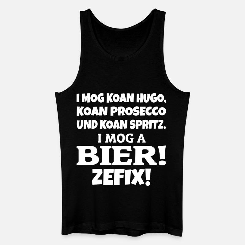I mog a Bier - Männer Bio Tank Top - Schwarz