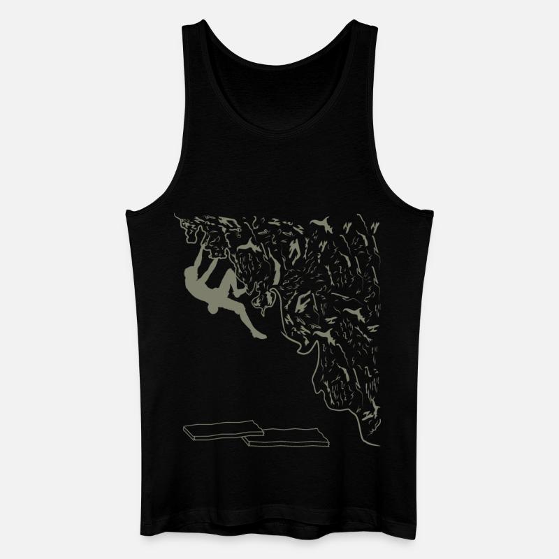 Klettern Bouldern - Männer Bio Tank Top - Schwarz