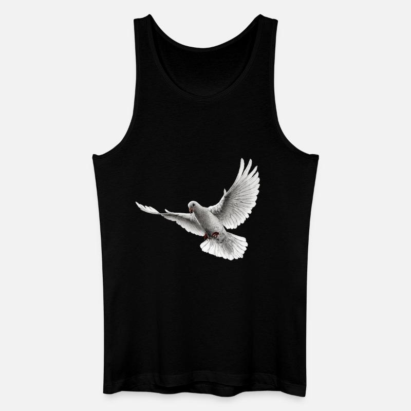 Taube - Männer Bio Tank Top - Schwarz