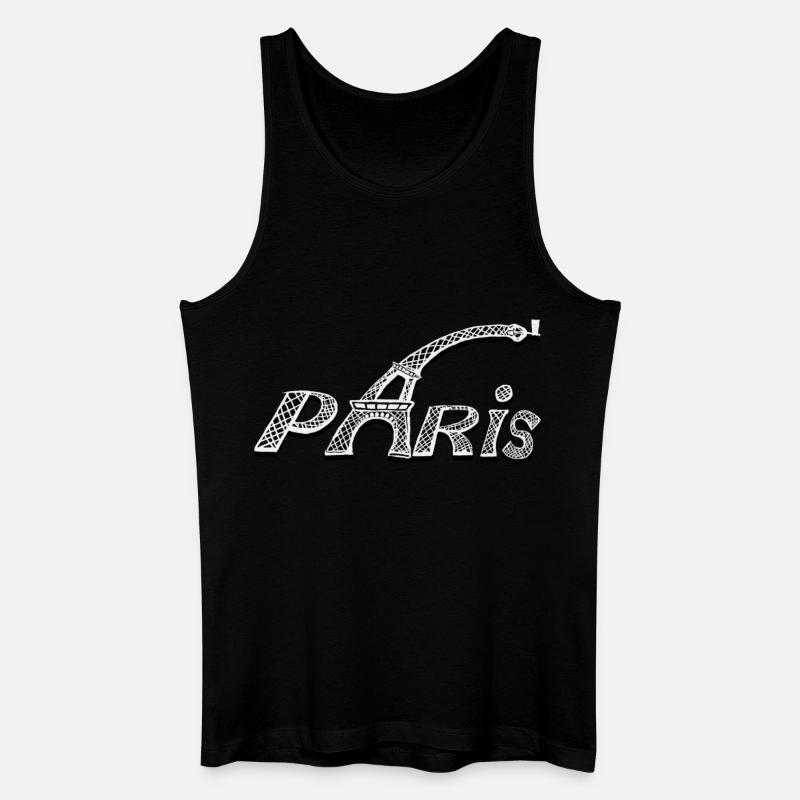 PARIS - Männer Bio Tank Top - Schwarz