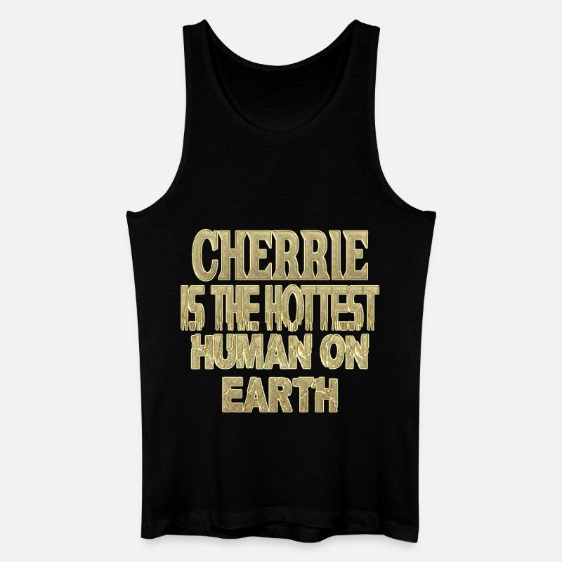 Cherrie - Männer Bio Tank Top - Schwarz