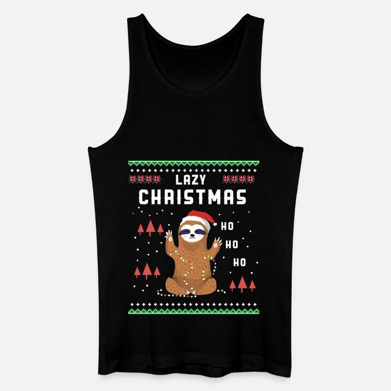 Lazy Christmas / Faultier / Geschenk - Männer Bio Tank Top - Schwarz