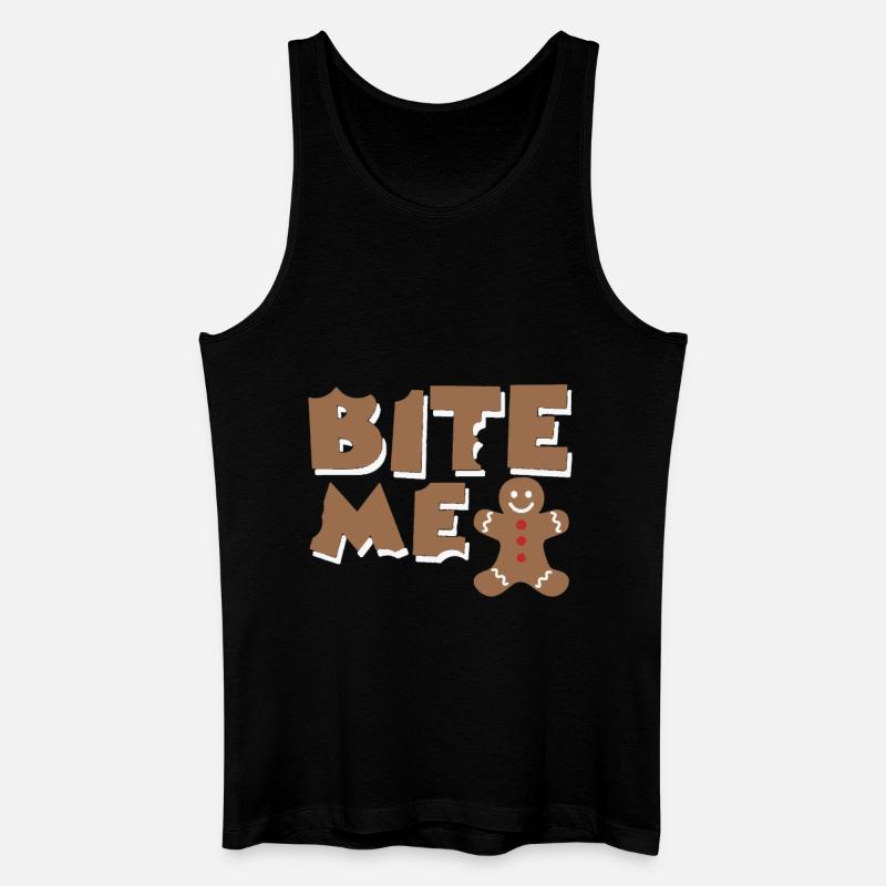 bite me - Männer Bio Tank Top - Schwarz