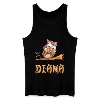 Chouette Diana - Débardeur bio Homme - noir - Devant