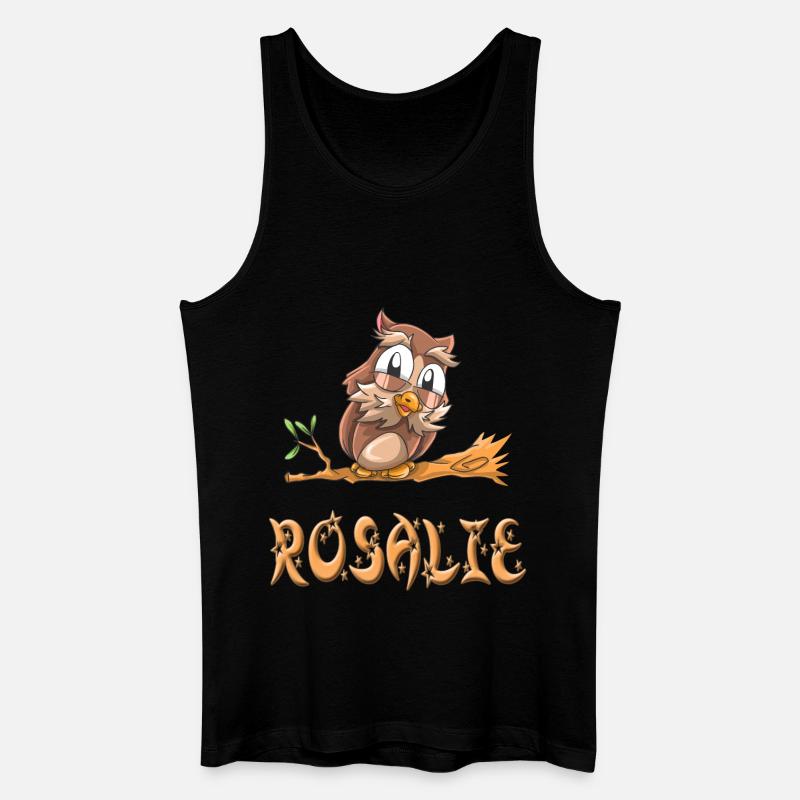 Eule Rosalie - Männer Bio Tank Top - Schwarz