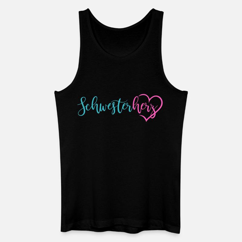 Schwesterherz - Männer Bio Tank Top - Schwarz