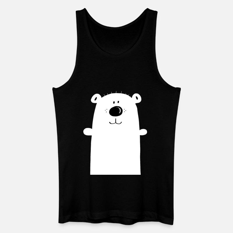 Knuddeliger Eisbär - Polarbär - Bär - Kinder - Männer Bio Tank Top - Schwarz