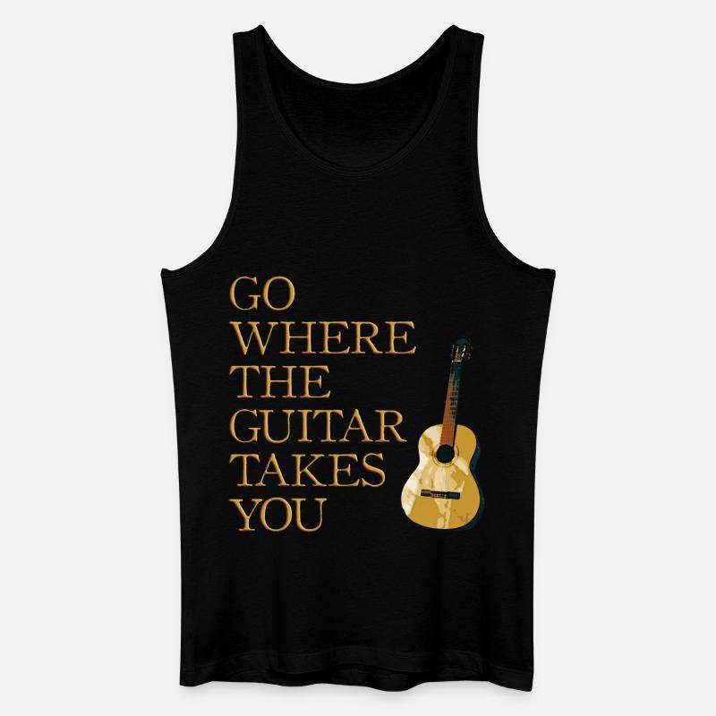 Gitarren Weg - Männer Bio Tank Top - Schwarz