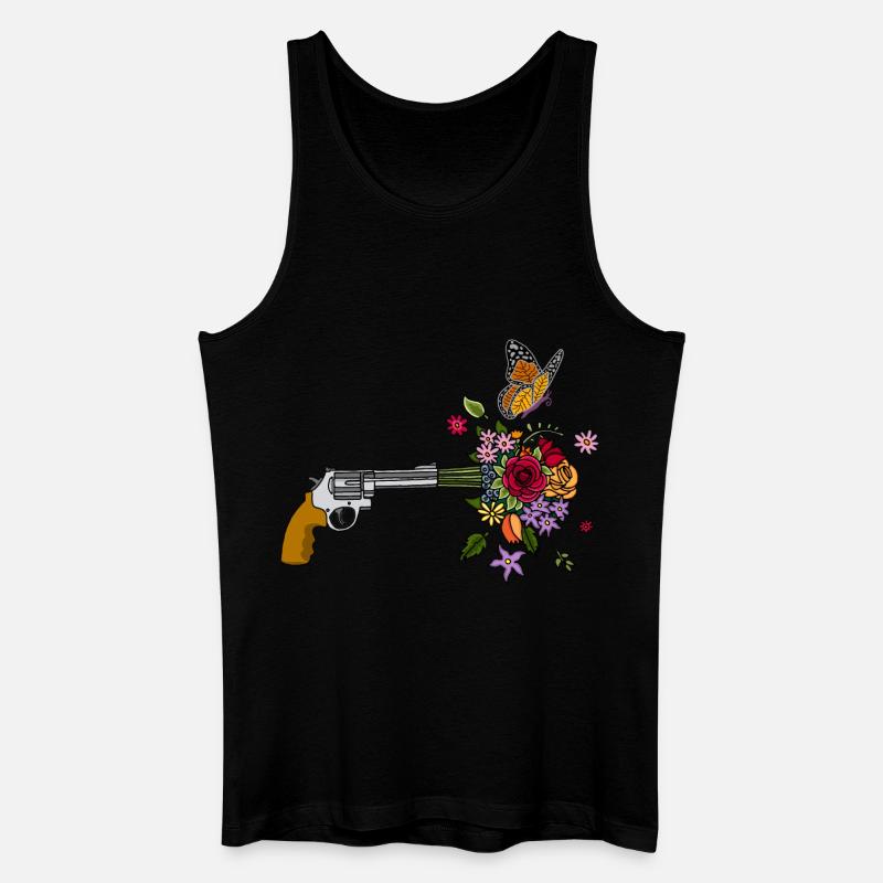 Die Pistole des Friedens - Männer Bio Tank Top - Schwarz