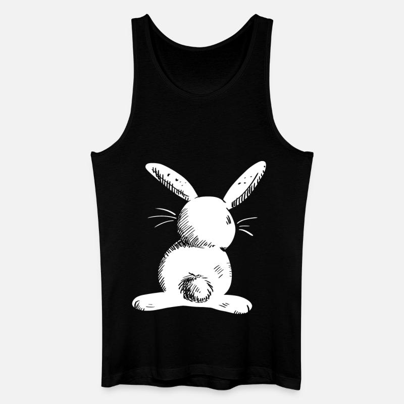 White long eared hare comic - Men’s Organic Tank Top - black