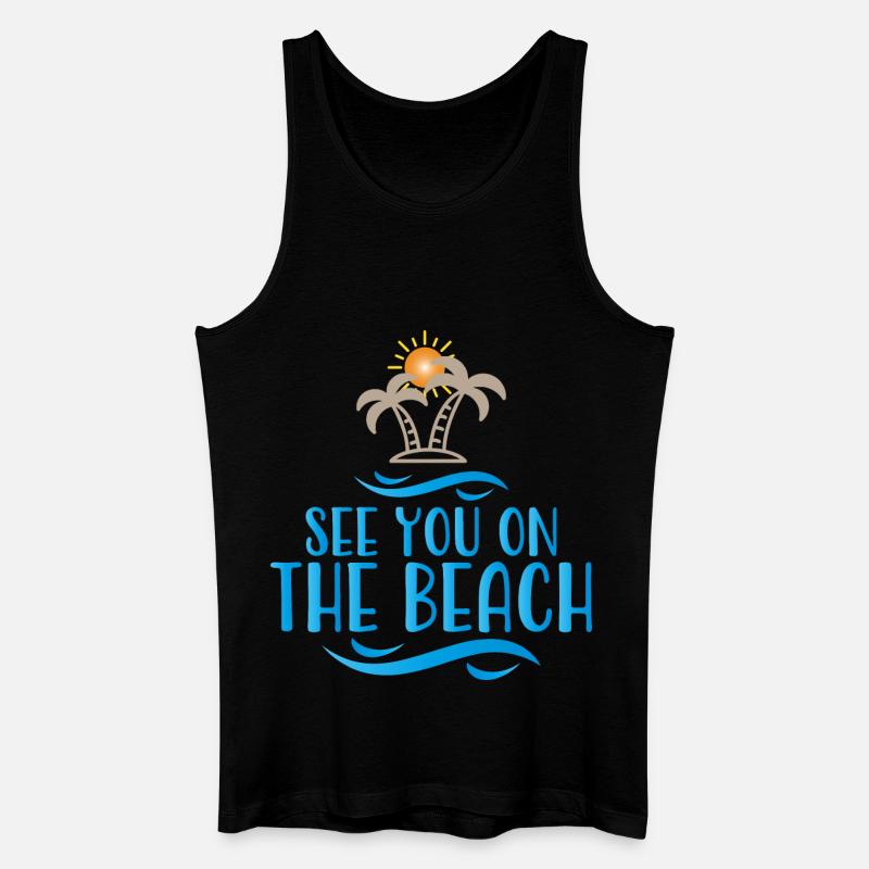 Strand - Männer Bio Tank Top - Schwarz