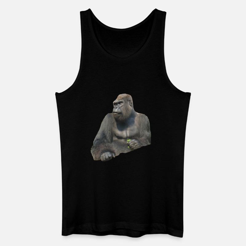 Gorilla - Männer Bio Tank Top - Schwarz