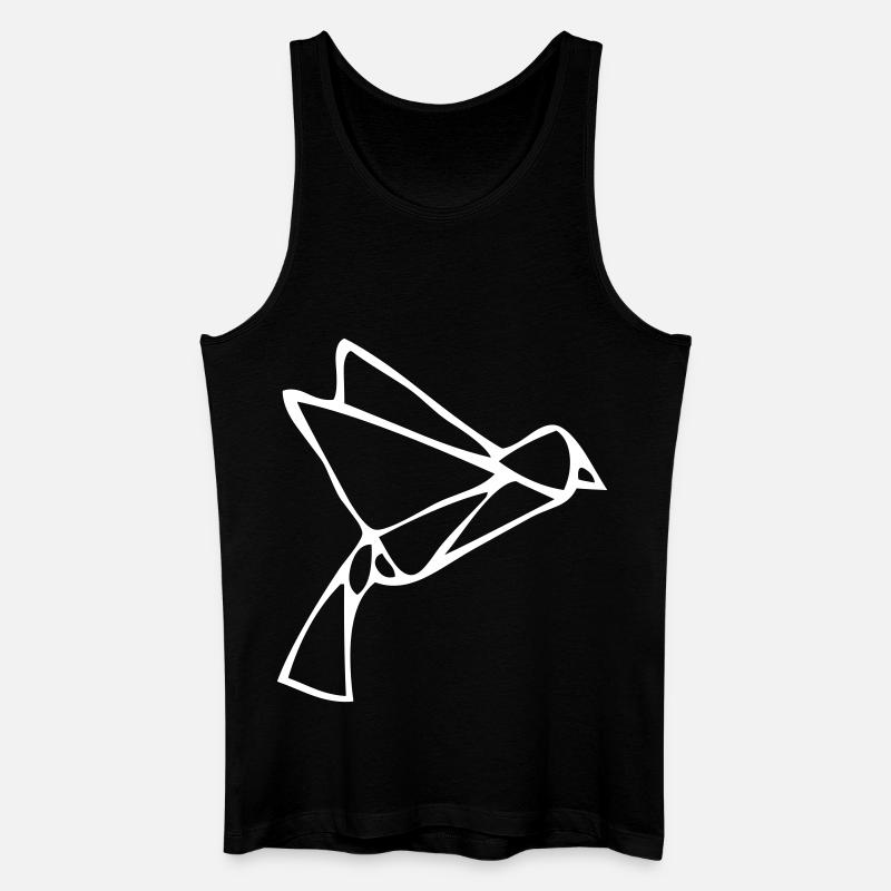 Origami Schwalbe - Männer Bio Tank Top - Schwarz