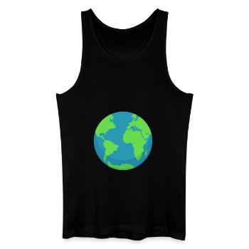 Planet Earth Minimal – Travel & Eco Style - Männer Bio Tank Top - Schwarz - Vorne