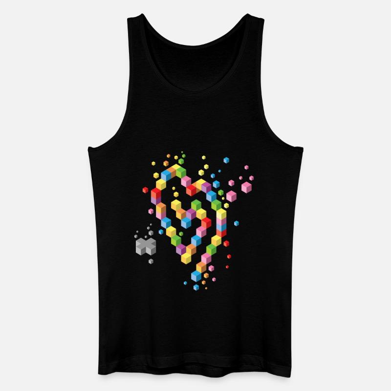 Geek Heart - Men’s Organic Tank Top - black