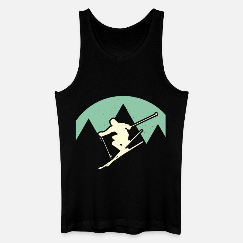 Skifahrer - Männer Bio Tank Top - Schwarz