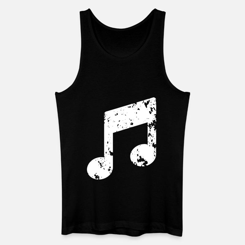 Musik Note - Männer Bio Tank Top - Schwarz