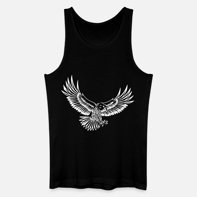 Adler - Männer Bio Tank Top - Schwarz