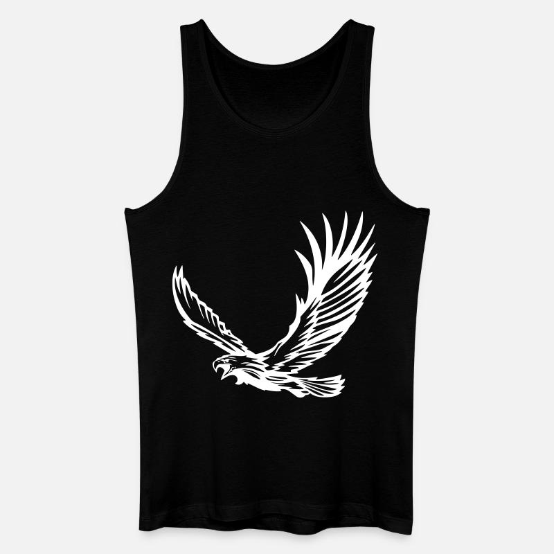 Adler im Flug - Männer Bio Tank Top - Schwarz