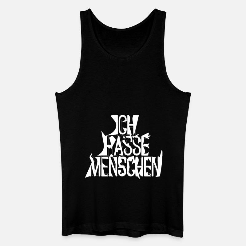 Ich Hasse Menschen - Männer Bio Tank Top - Schwarz