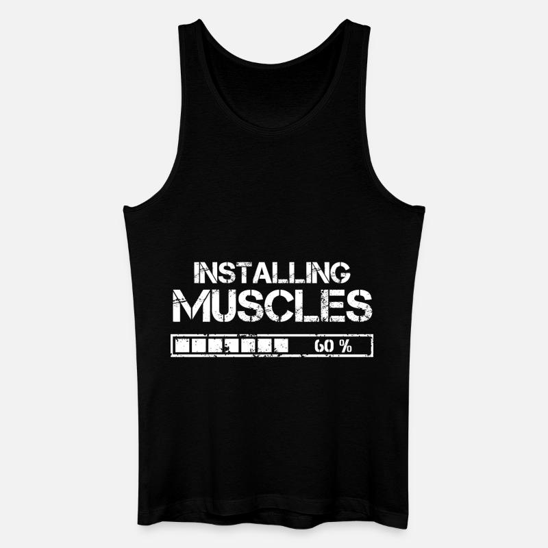 Installing Muscles - Männer Bio Tank Top - Schwarz