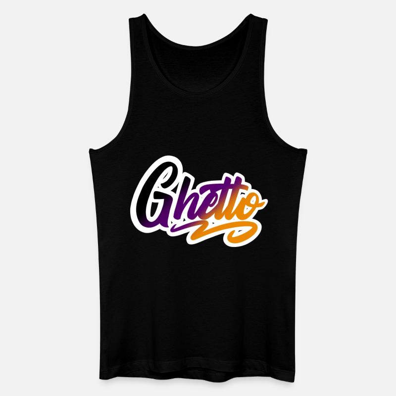 Ghetto - Männer Bio Tank Top - Schwarz