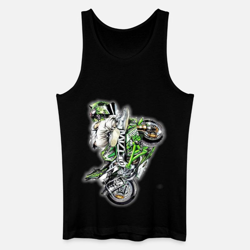 Stunt Biker - Männer Bio Tank Top - Schwarz