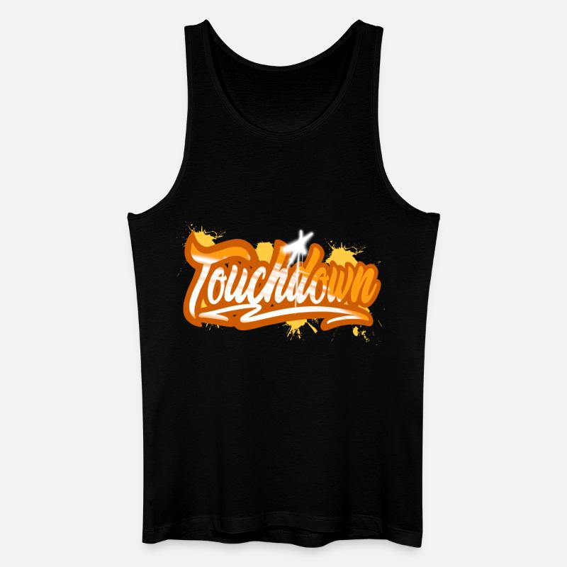 Touchdown - Männer Bio Tank Top - Schwarz