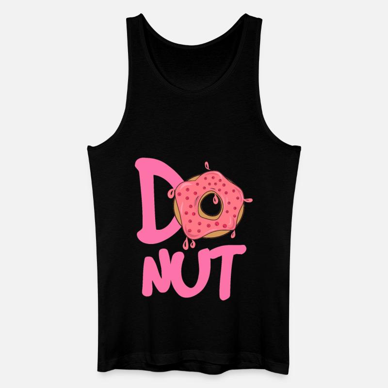Donut Logo Pink Glanz - Männer Bio Tank Top - Schwarz