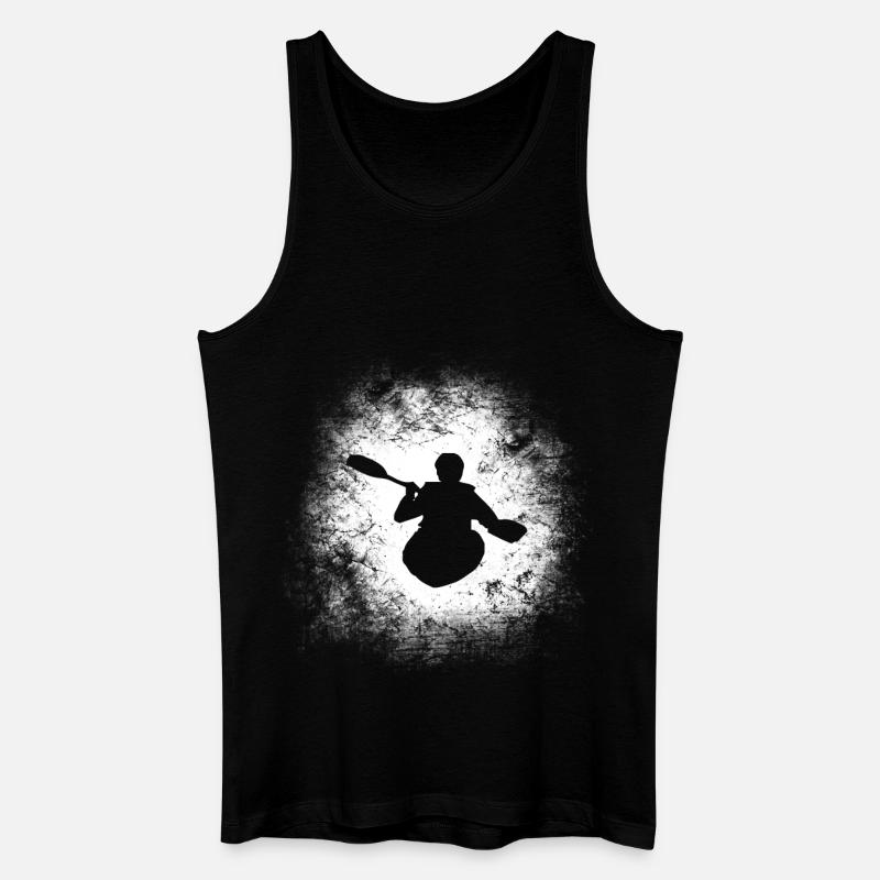 Kajak - Männer Bio Tank Top - Schwarz