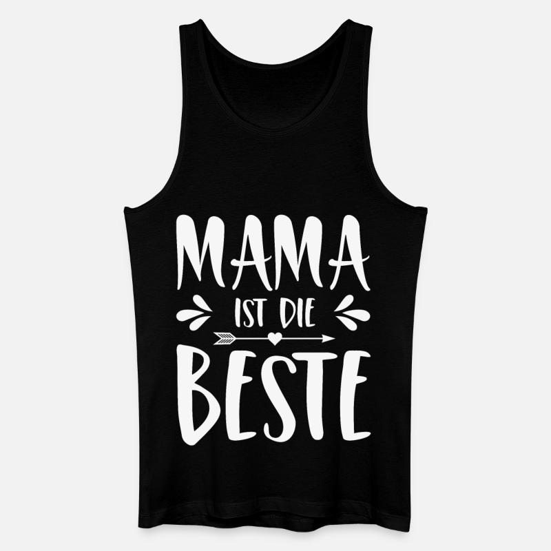 Mama ist die Beste - Männer Bio Tank Top - Schwarz