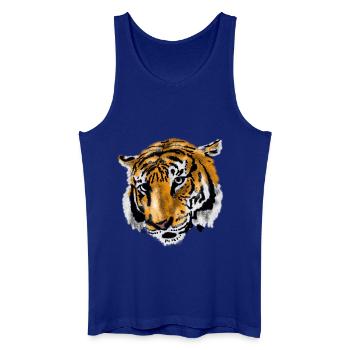 tiger - Men’s Organic Tank Top - royal blue - Front
